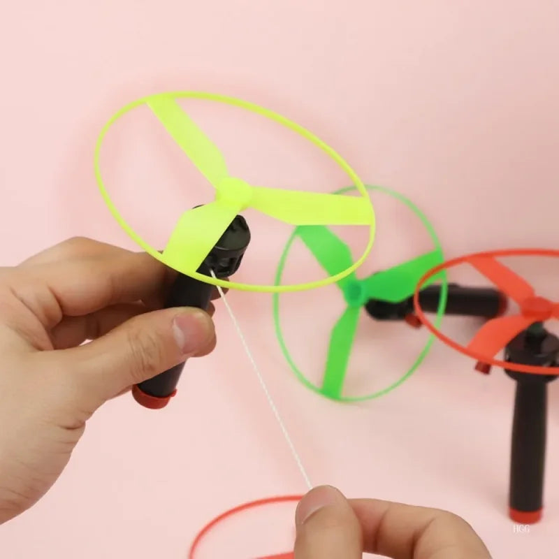 Pull String Flying Disc Set