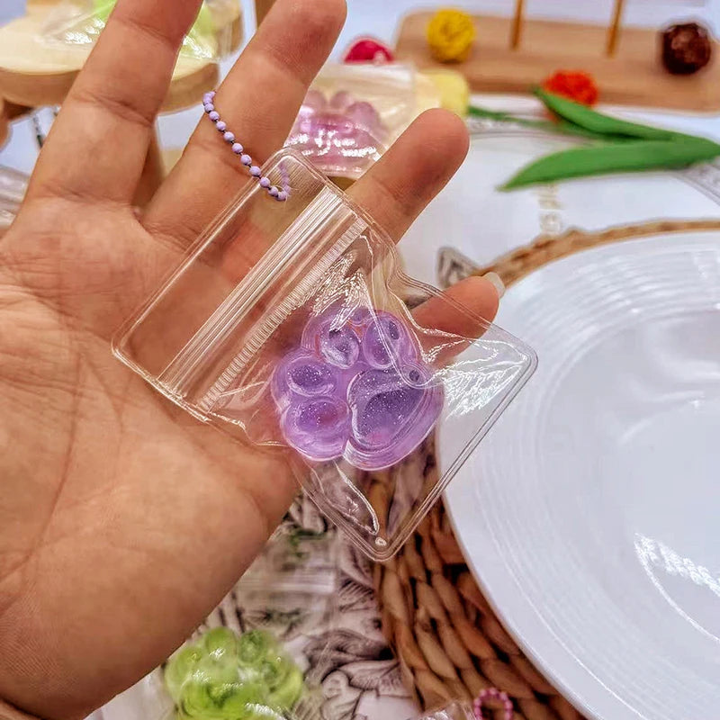 Squishy Dumplings Keychain Press Button Stress Relief Mini Keyboard Fidget Keyrings LED Lighting Hanging Bags Pendent Gifts