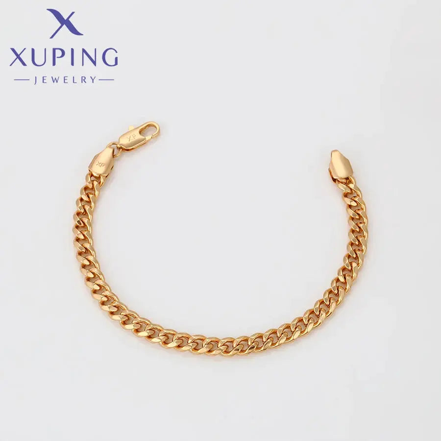 Xuping Jewelry Fashion New Arrival Gold Color Bracelet Necklace Jewellery Set for Women Classic Banquet Gift  X000984414 theelegancejewellery