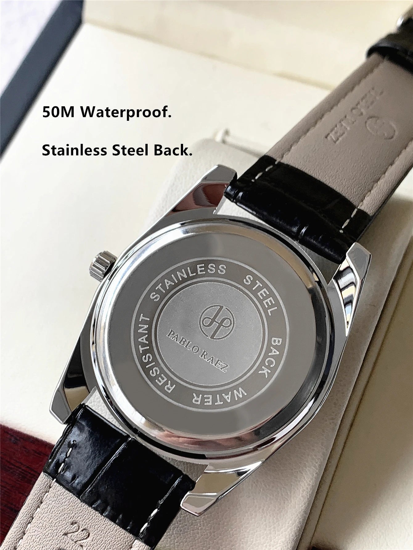 PABLO RAEZ Real Photos Luxury Men Quartz Watch Waterproof Date Wristwatch Men Watches Male Clock Sports Reloj High Quality +Box