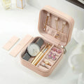 Portable Mini PU Leather Jewelry Box - Velvet Lined Multi-Compartment Organizer for Rings, Earrings & Necklace EleganceJewellery