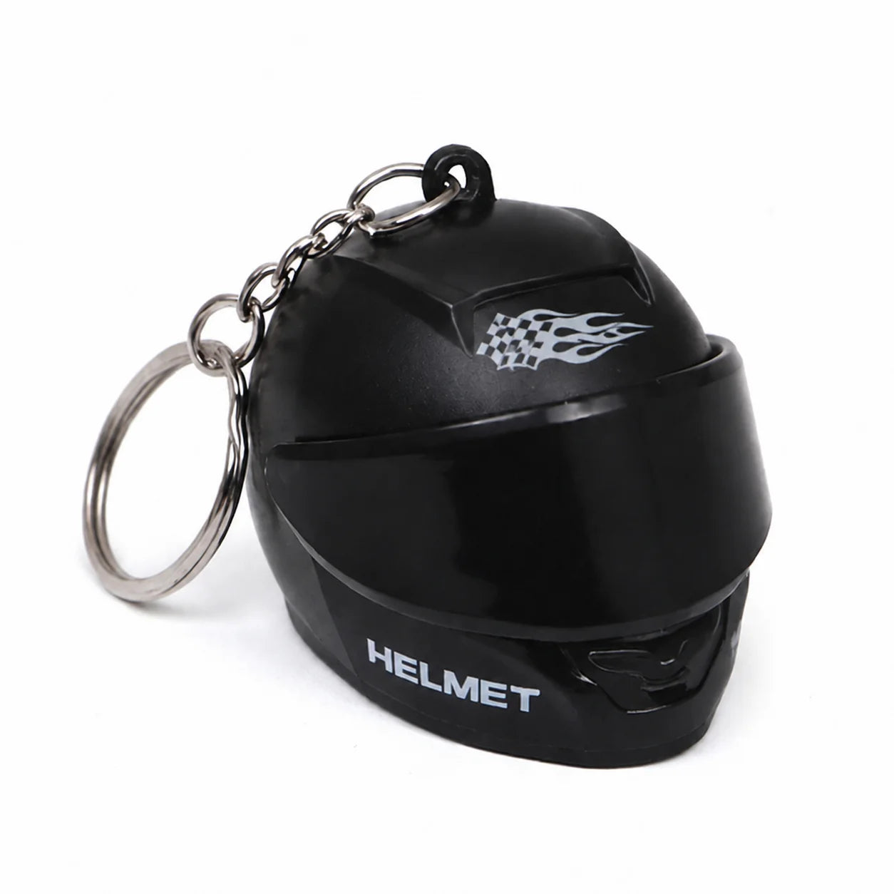 Cool Motorcycle Helmet Keychain with Light Creative Mini Helmet Key Chain for Bags, Keys, Night Warning Light