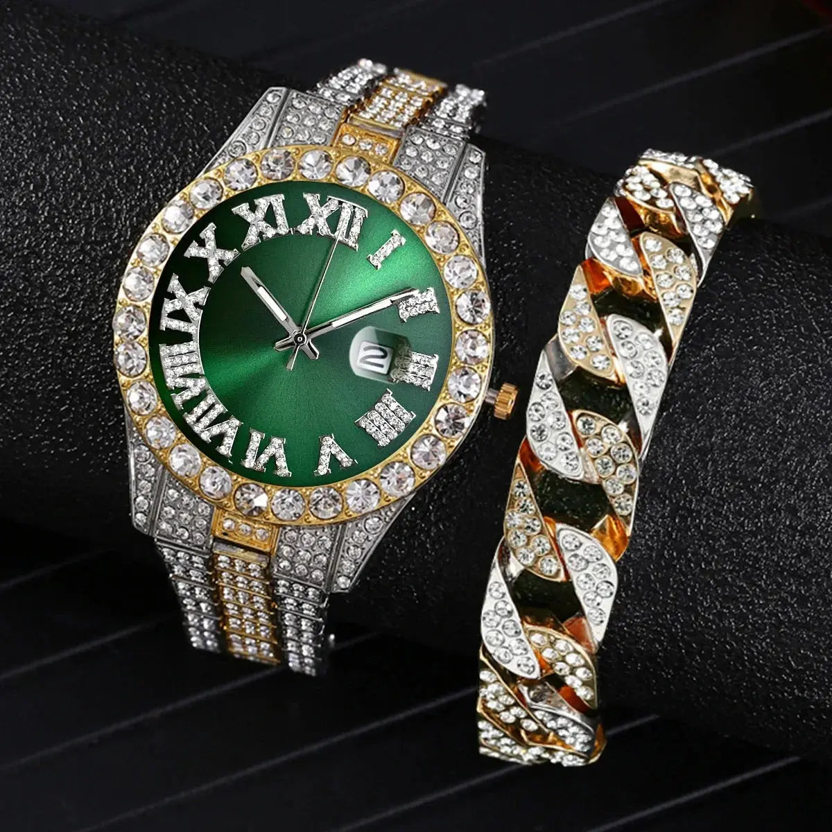 Hip Hop Watch  Watch Luxury Water Proof Brand Watches Stainless Steel Round Clock  Quartz Wrist Watches Gift theelegancejewellery