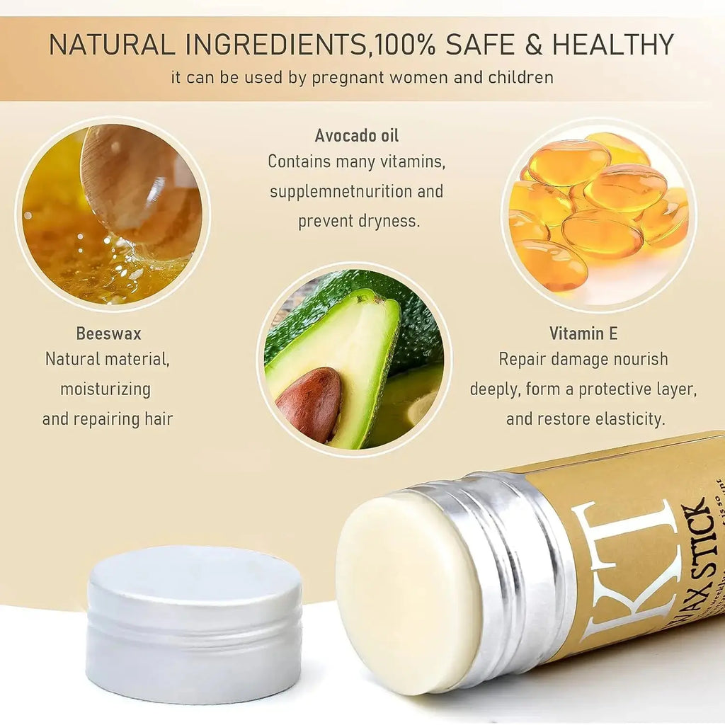 Hair Wax Stick for Wigs, Edge Control Slick Stick Hair Pomade Stick Non-greasy Styling Wax, for Edge Frizz Hair