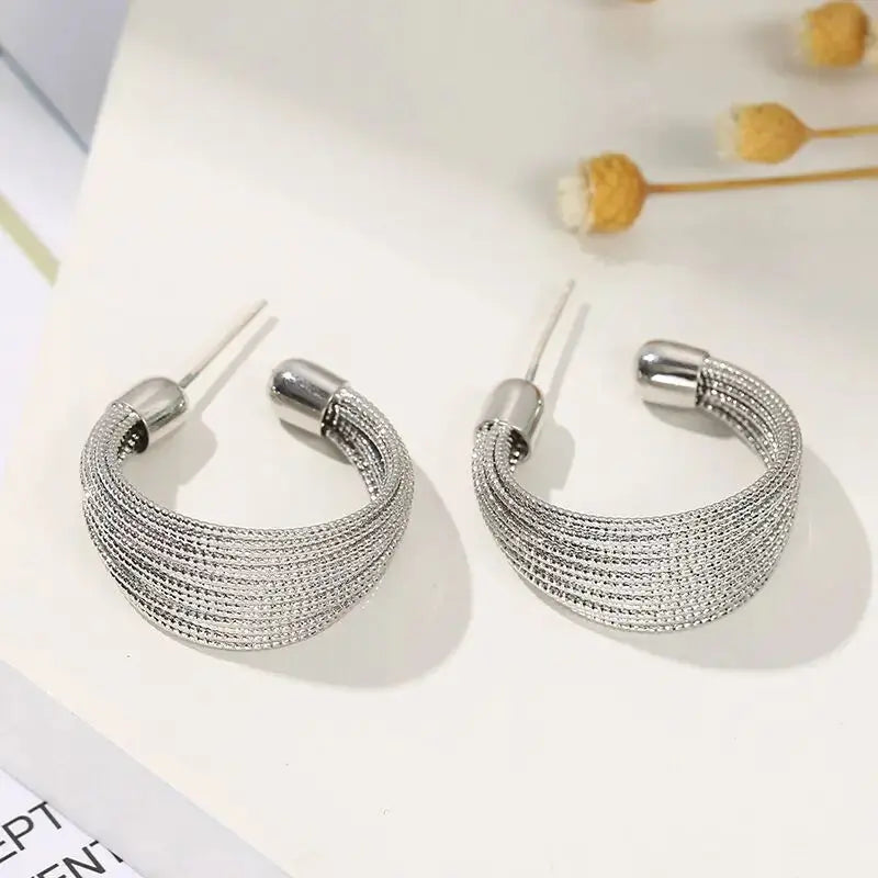 New Fashion Trend Unique Design Elegant Delicate Retro Exaggerated Multilayer Stud Earrings Women Jewelry Party Gifts Wholesale theelegancejewellery