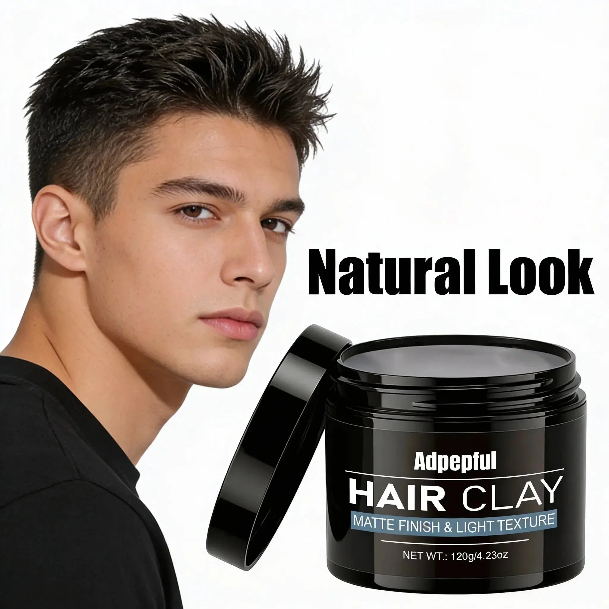 Adglamful Matte Styling Clay 120g Strong Hold Texturizing Non Greasy Low Shine Hair Mud for Modern Men Look theelegancejewellery
