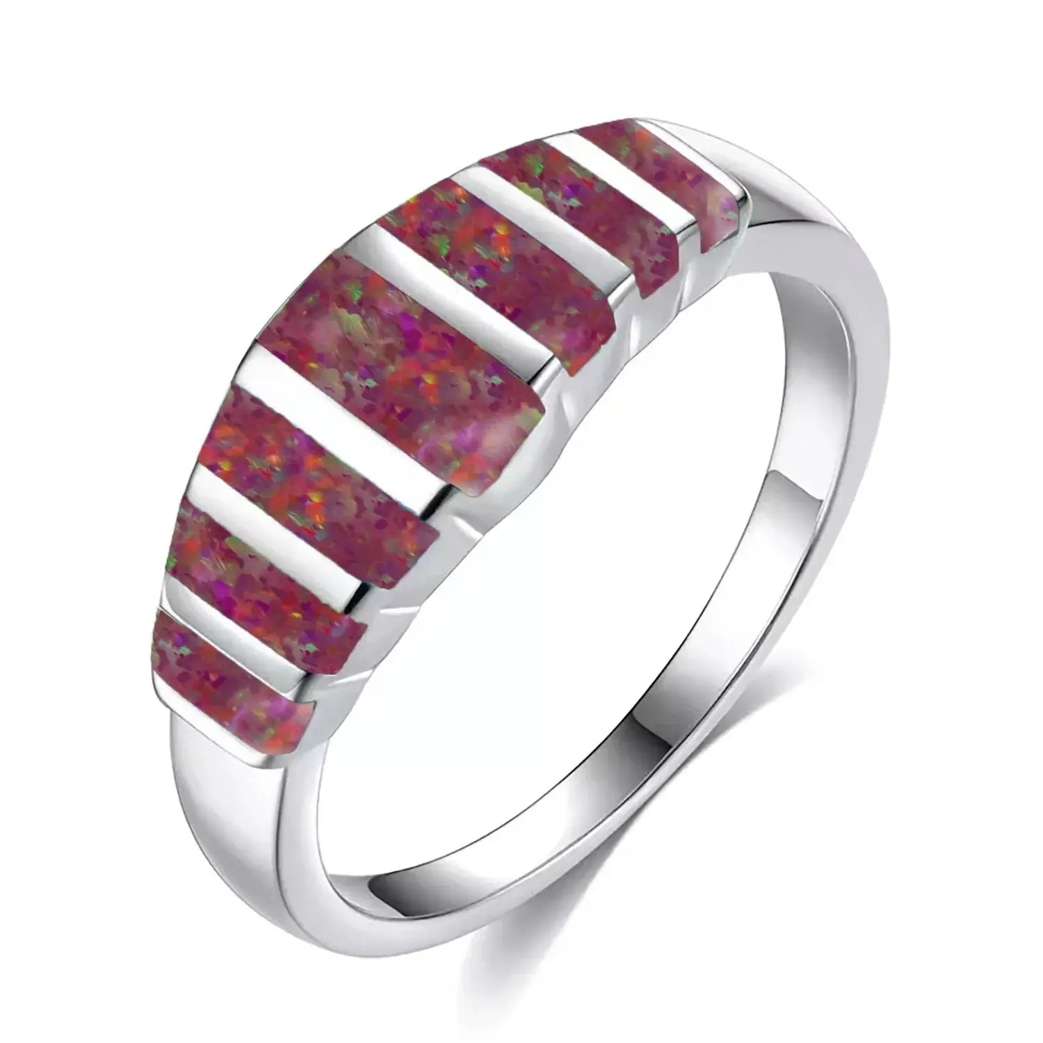 Colorful Fire Opal Fashion Jewelry Opal Cock Rings for Women Fashion Jewelry Luxury Evening Party Jewelry Christmas Gift for Her theelegancejewellery