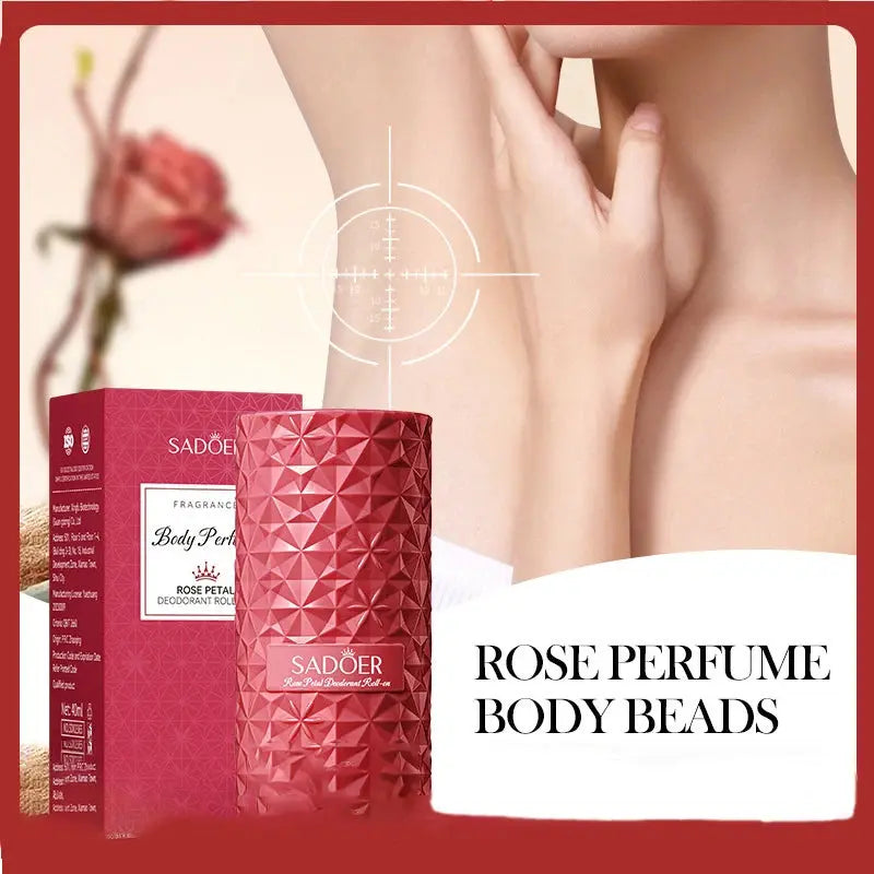 Fragrance-scented antiperspirant and deodorant roll-on, odor-free, suitable for underarms, neck, and body care theelegancejewellery