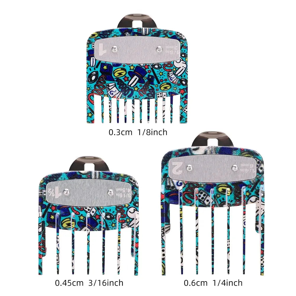 Graffiti Hair Clipper Set Limit Combs Hair Clipper Limit Comb Guide Limit Comb Trimmer Guards Attachment Haircut Accessory Tool theelegancejewellery
