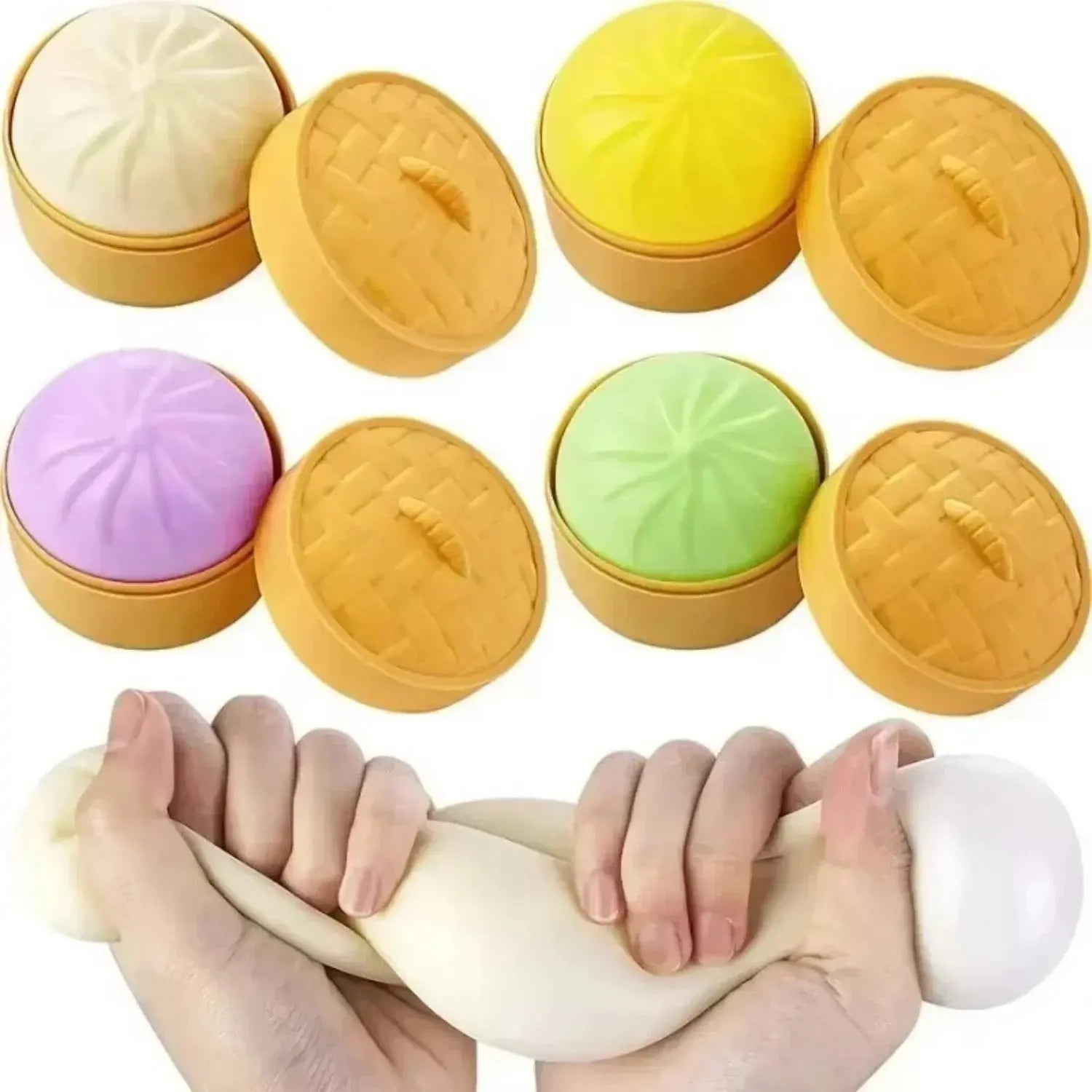 Squishy Buns Fidget Toy Anti-Stress Slow Rising Fruit Pinch Squeeze Stress Reliever Funny Pressure Reducer Prop theelegancejewellery