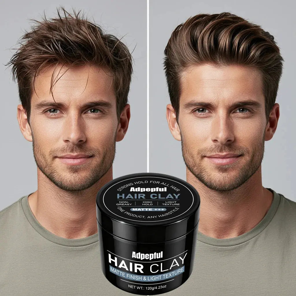 Adglamful Matte Styling Clay 120g Strong Hold Texturizing Non Greasy Low Shine Hair Mud for Modern Men Look theelegancejewellery