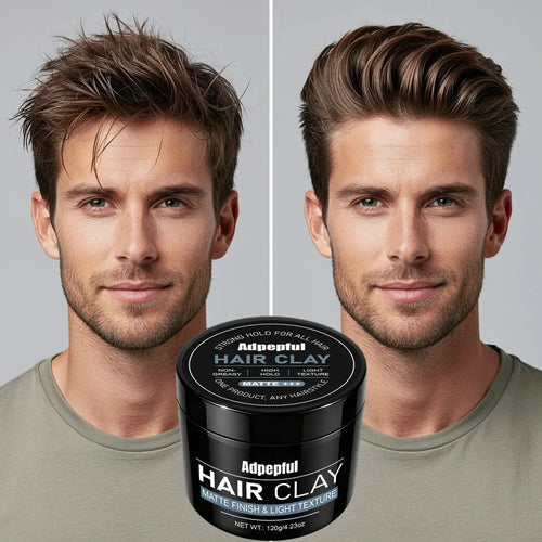 Adglamful Matte Styling Clay 120g Strong Hold Texturizing Non Greasy Low Shine Hair Mud for Modern Men Look theelegancejewellery