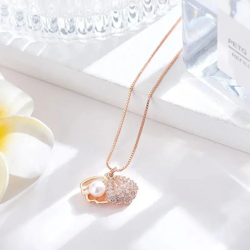 Popular 925 Sterling Silver Pearl  Choker Necklace For Women Fine Jewelry Wedding Party Birthday Gift theelegancejewellery