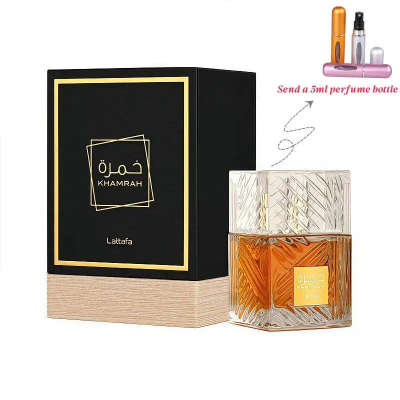 100ml Khamrah Middle Perfumes Árabes Originales Long-lasting Sandalwood and Pine Scent Cologne Men's Luxury Perfume Gift theelegancejewellery
