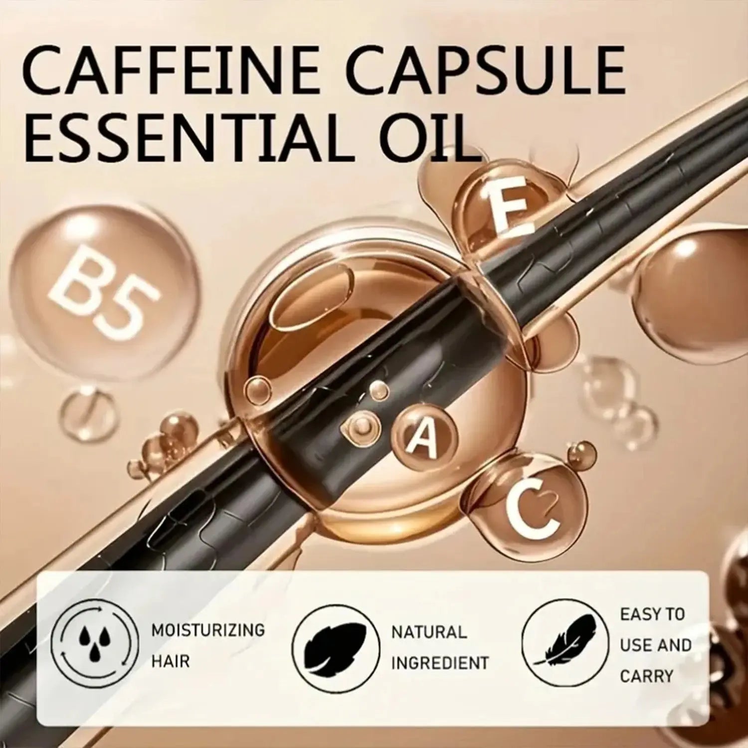 Hair Oil,High Concentration Caffeine Hair Essence,Activate Follicles,Strengthen Roots,Naturally Nourish Dry Hair,Soft Lasting Shine theelegancejewellery