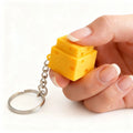 3D Printed Chocolate Keychain Stress Relief Clicker Fidget Keyring Ice-cream Dubai Cookies Press Button Decompressed Small Gift