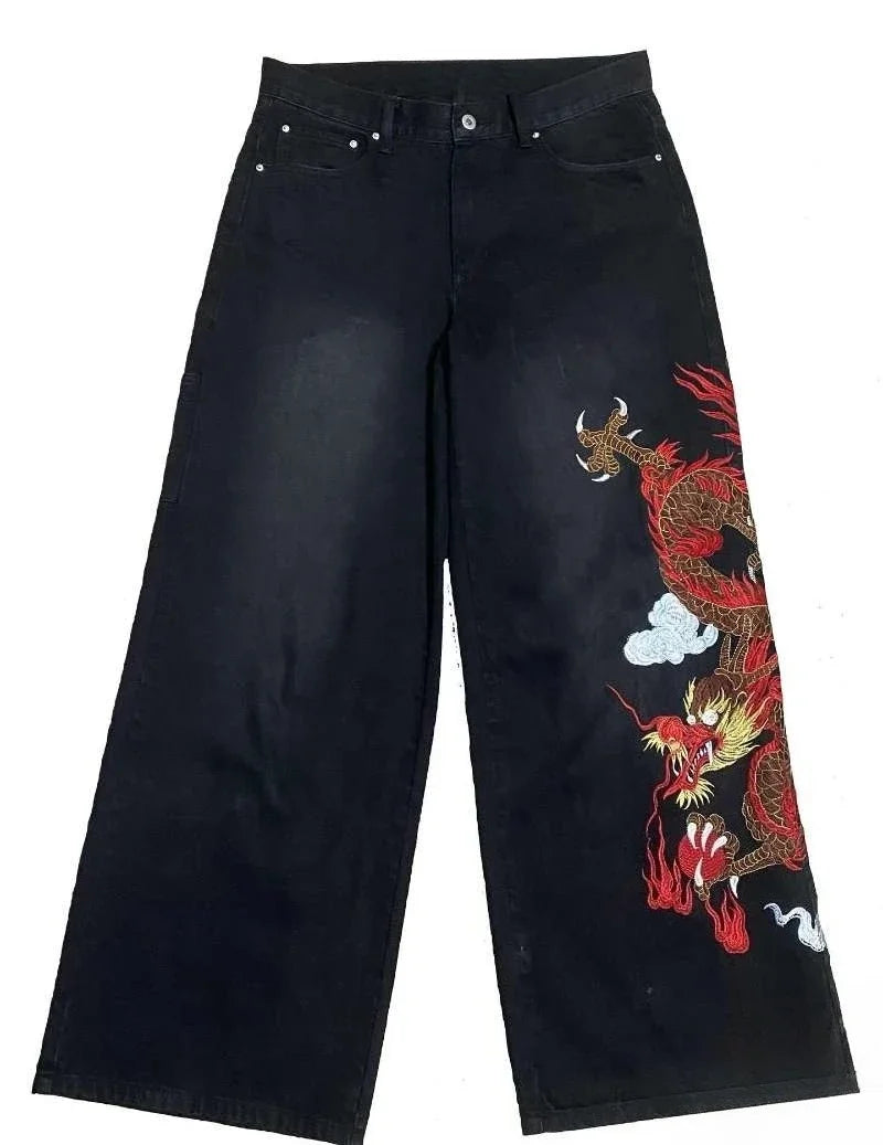 Dragon Graffiti Baggy Jeans