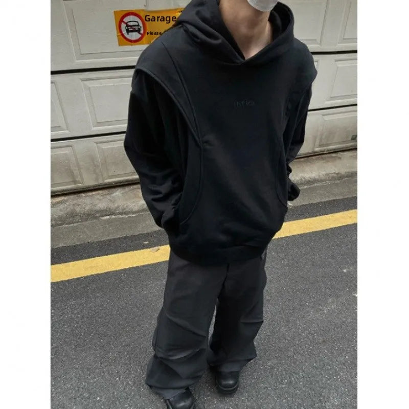 Men's Retro Grey Hoodie
