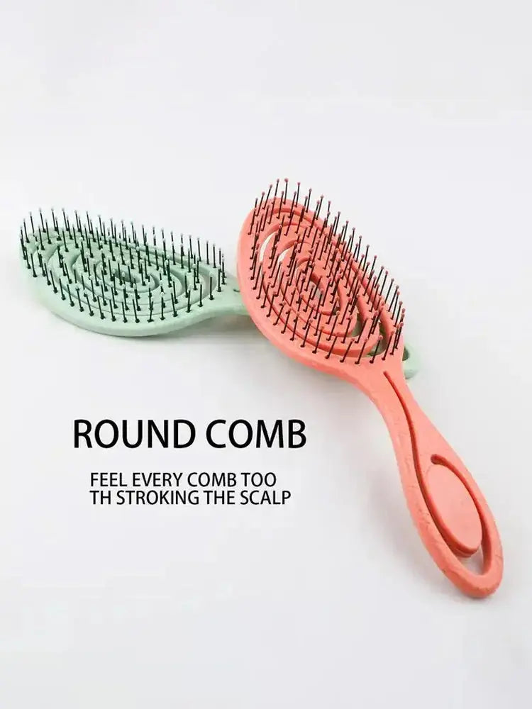 Hair Massage Comb Bristle Nylon Hairbrush Curly Detangle Hair Brush for Salon Hairdressing Tools theelegancejewellery