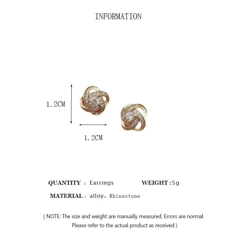 New Exquisite Shiny Zircon Heart Flower Earrings Korean Elegant Square Geometric Crystal Earrings for Women Fashion Jewelry Gift EleganceJewellery