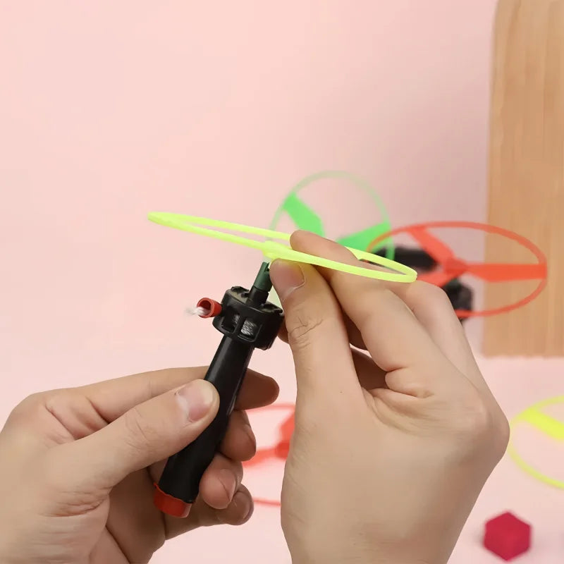 Pull String Flying Disc Set