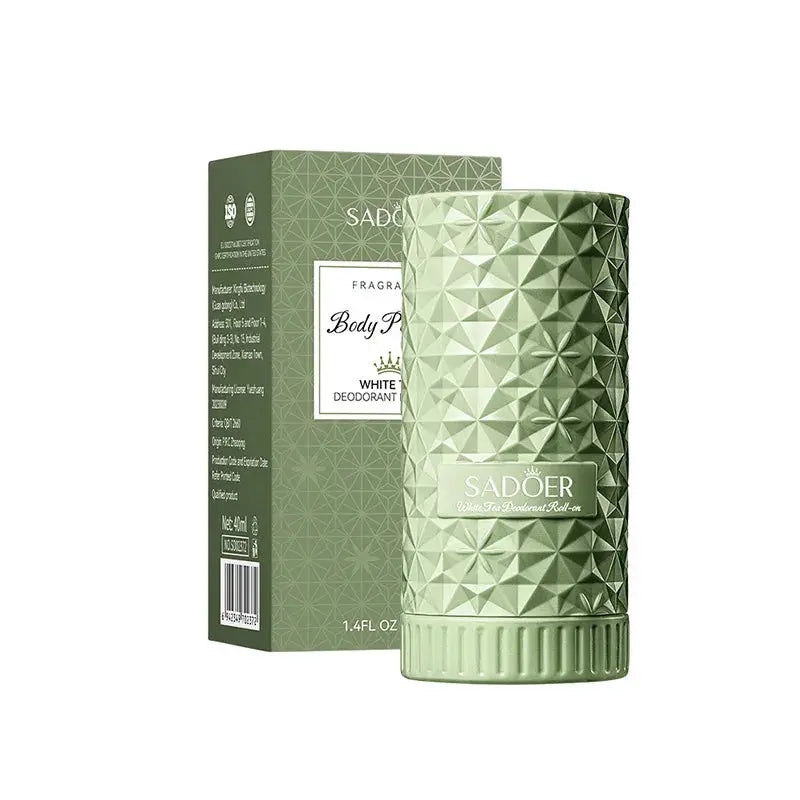 Fragrance-scented antiperspirant and deodorant roll-on, odor-free, suitable for underarms, neck, and body care theelegancejewellery