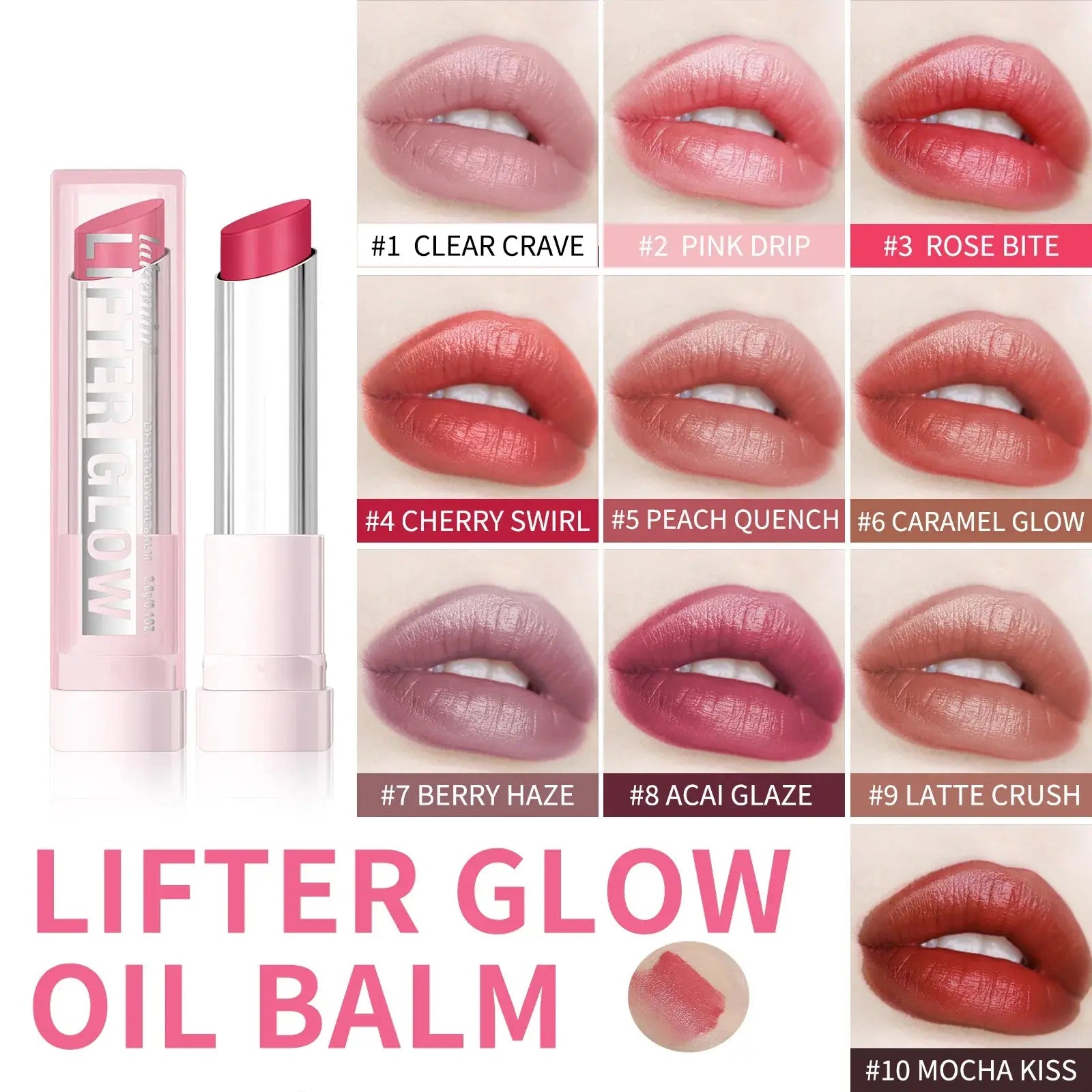 Lip Balm Lifter Glaze Oil Balm with Hyaluronic Acid and Hydrating Oil Blend with 24HRs of Smooth Moisturizing Shine Pink Makeup theelegancejewellery