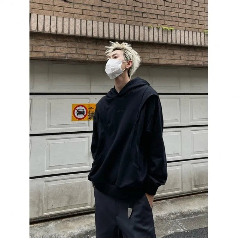 Men's Retro Grey Hoodie