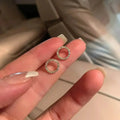 Fashion Trend Elegant Jewelry Simple Crystal Circle Pendant Necklace Golden Color Unquie Women Necklace Party Gift Wholesale theelegancejewellery