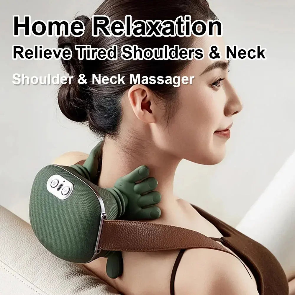 Neck Shoulder Massager Finger Pressure Shiatsu Neck Back and Shoulder Massager Electric Kneading Neck Deep Massage Muscle Relax theelegancejewellery