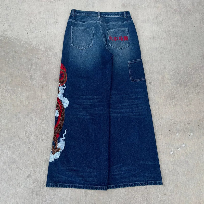 Dragon Graffiti Baggy Jeans