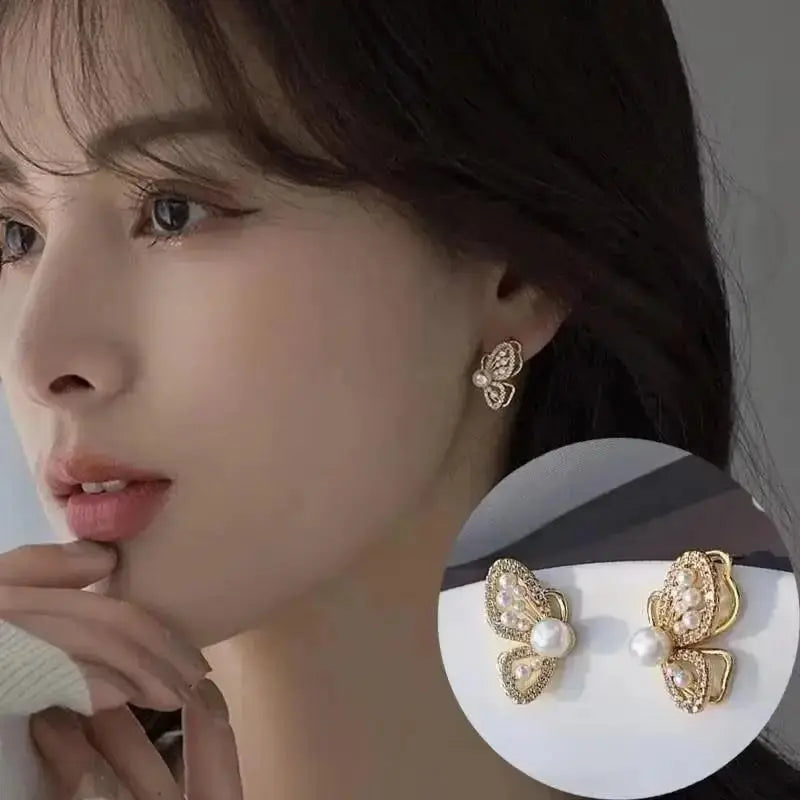 Korean Fashion Seven Star Zircon Earrings For Women Jewelry 2026 Trending New Luxury Women's Crystal Stars Stud Earrings Gifts theelegancejewellery