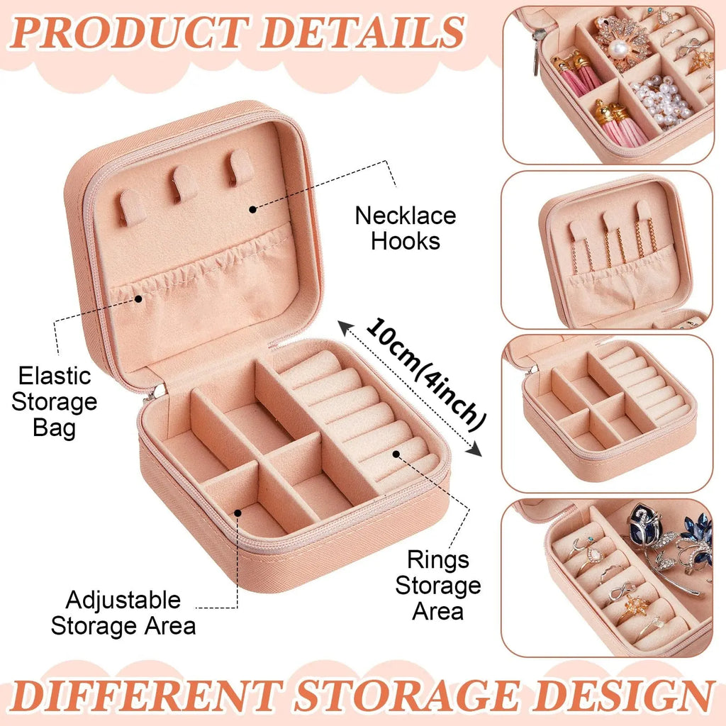 6-50pcs Travel Jewelry Case Bridesmaid Gifts Portable Jewellry Organizer Box for Wedding Guests Birthday Party Favor Storage Box EleganceJewellery