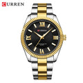 CURREN Fashion Business Watch for Men with Luminou Hands Thin Stainless Steel Band Quartz Wristwatches New Clock 8453
