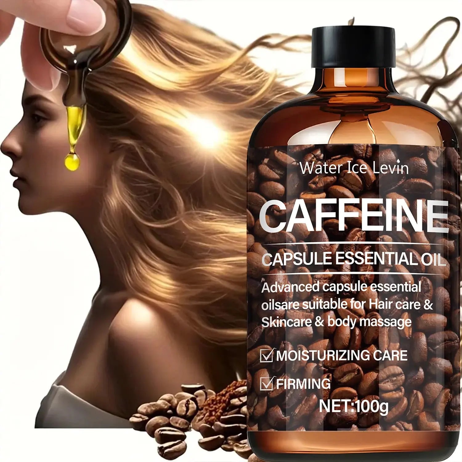 Hair Oil,High Concentration Caffeine Hair Essence,Activate Follicles,Strengthen Roots,Naturally Nourish Dry Hair,Soft Lasting Shine theelegancejewellery