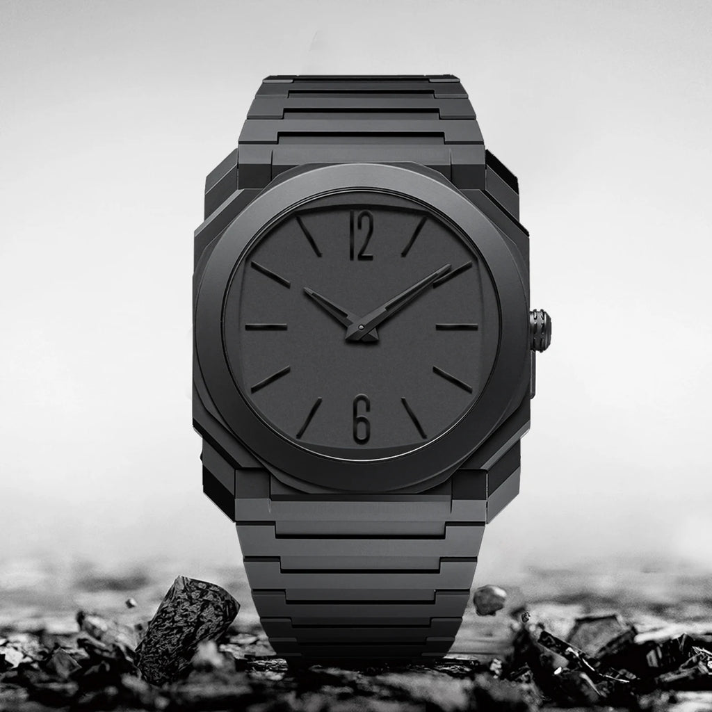 Men's Business Quartz Watch Ultra-Thin Large Dial Plastic Waterproof Watch Men's Simple High-Quality Watch Gift