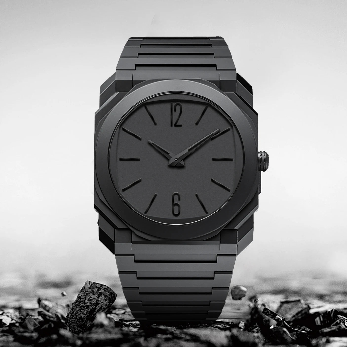 Men's Business Quartz Watch Ultra-Thin Large Dial Plastic Waterproof Watch Men's Simple High-Quality Watch Gift