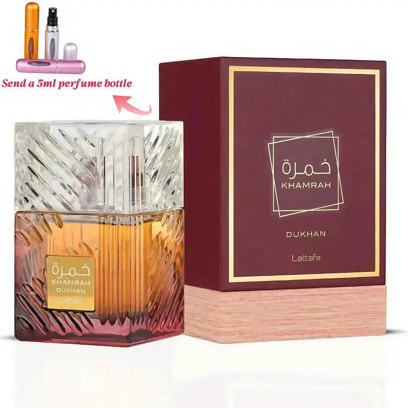 100ml Khamrah Middle Perfumes Árabes Originales Long-lasting Sandalwood and Pine Scent Cologne Men's Luxury Perfume Gift theelegancejewellery