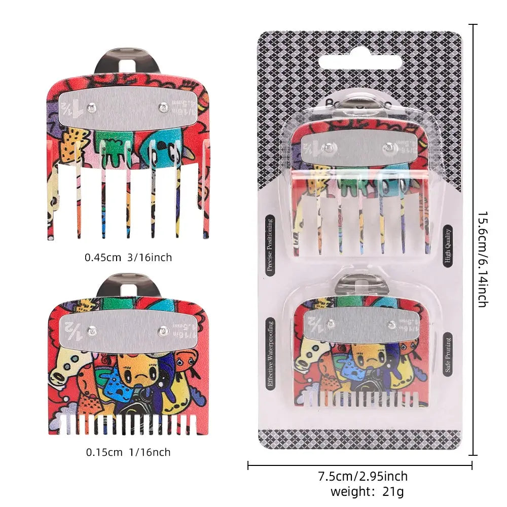 Graffiti Hair Clipper Set Limit Combs Hair Clipper Limit Comb Guide Limit Comb Trimmer Guards Attachment Haircut Accessory Tool theelegancejewellery