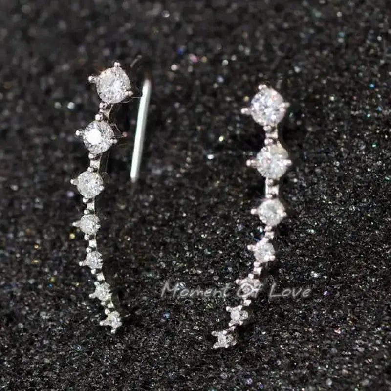 Korean Fashion Seven Star Zircon Earrings For Women Jewelry 2026 Trending New Luxury Women's Crystal Stars Stud Earrings Gifts theelegancejewellery