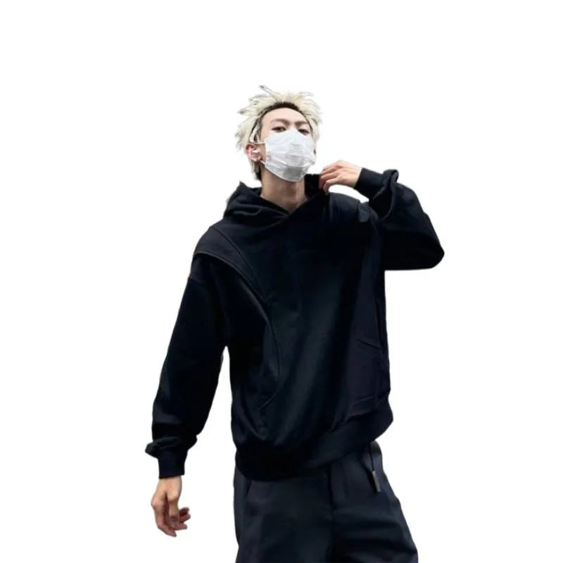 Men's Retro Grey Hoodie