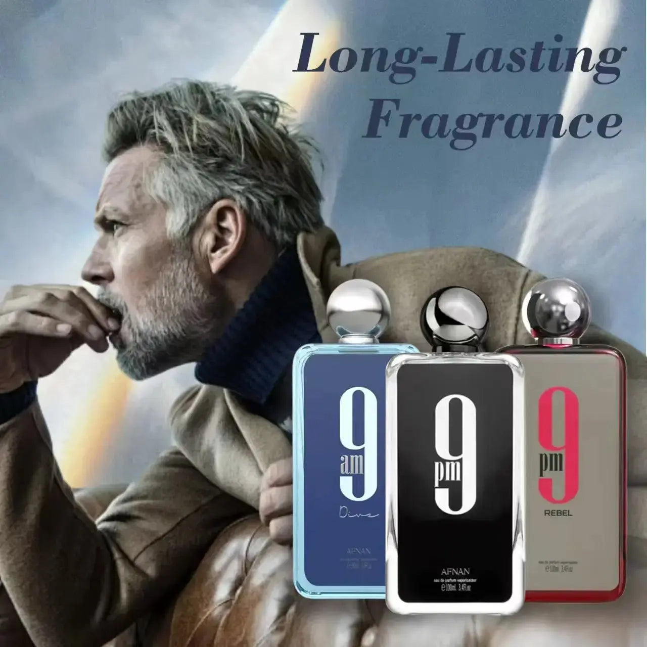 100ML Afnan 9 PM Rebel Unisex Eau De Parfum Original Arabic Perfume High Quality Brand Perfume For Men For Women Holiday Gifts theelegancejewellery