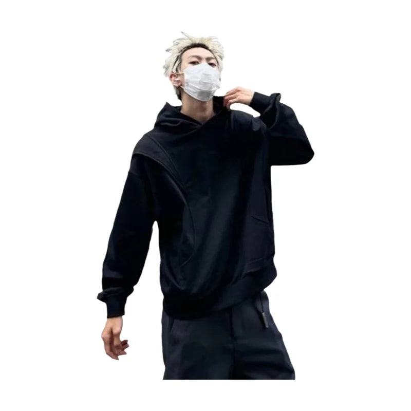 Men's Retro Grey Hoodie