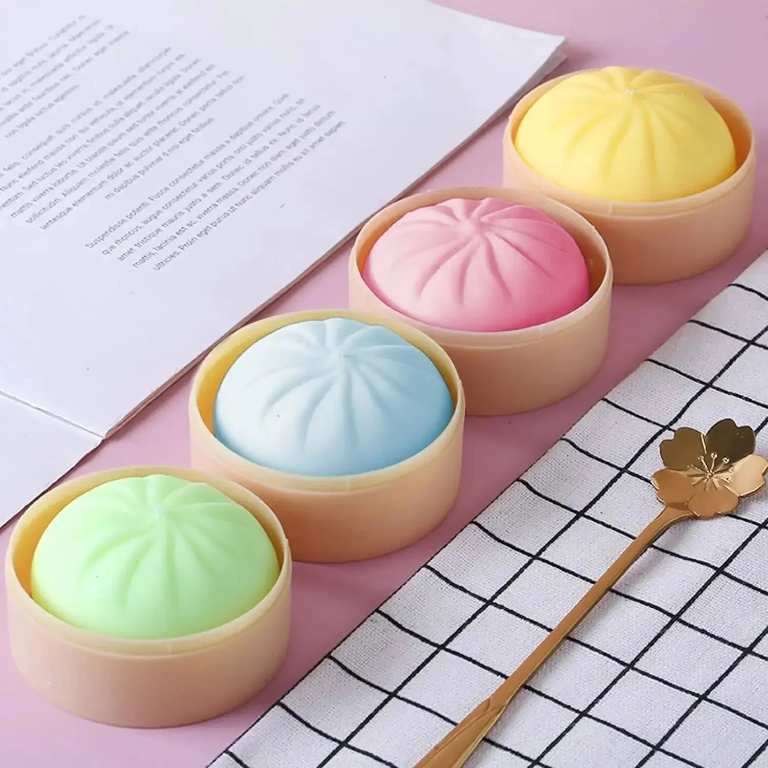 Squishy Buns Fidget Toy Anti-Stress Slow Rising Fruit Pinch Squeeze Stress Reliever Funny Pressure Reducer Prop theelegancejewellery