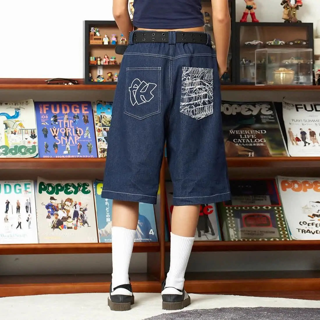 Women's Embroidery Baggy Jeans