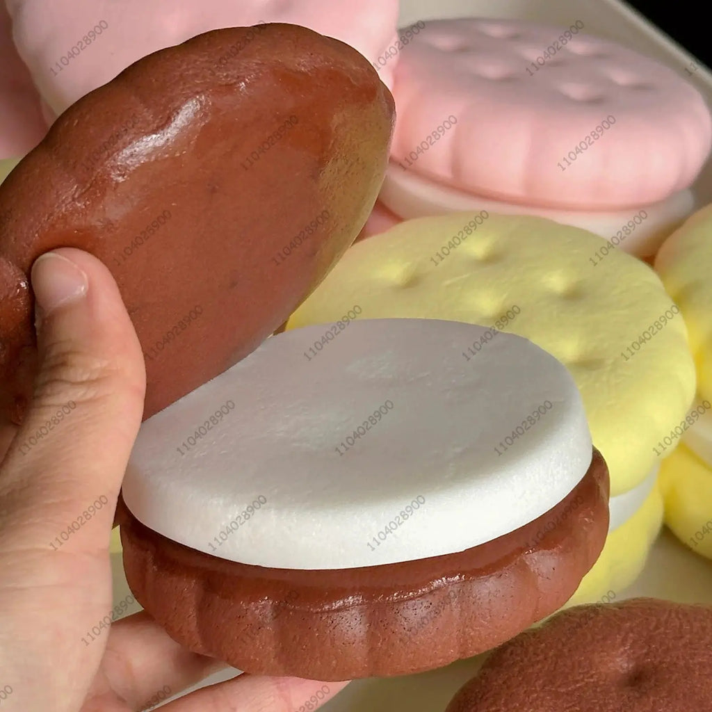 Squishy Simulated Cake Squeeze Toy Fidgets Toys Big Cookie Biscuit Slow Rising Squishy Anxiety Antistress Squishys Gifts Kids theelegancejewellery