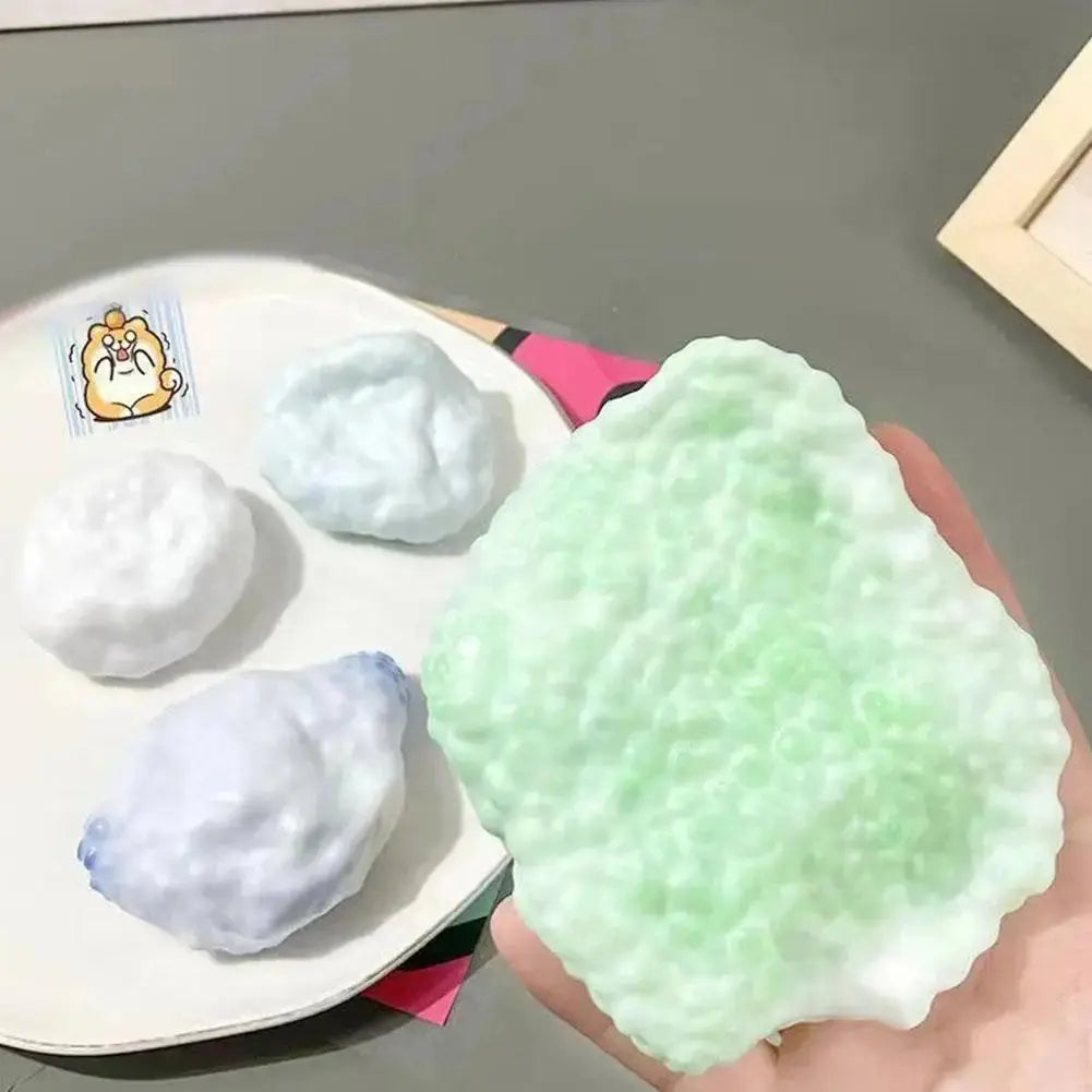 Squishy Ball Ice Skin Stress Relief Toy Super Soft Sticky Handmade Slow Rising Sensory Fidget Toy for Kids Adult Anxiety Relief theelegancejewellery