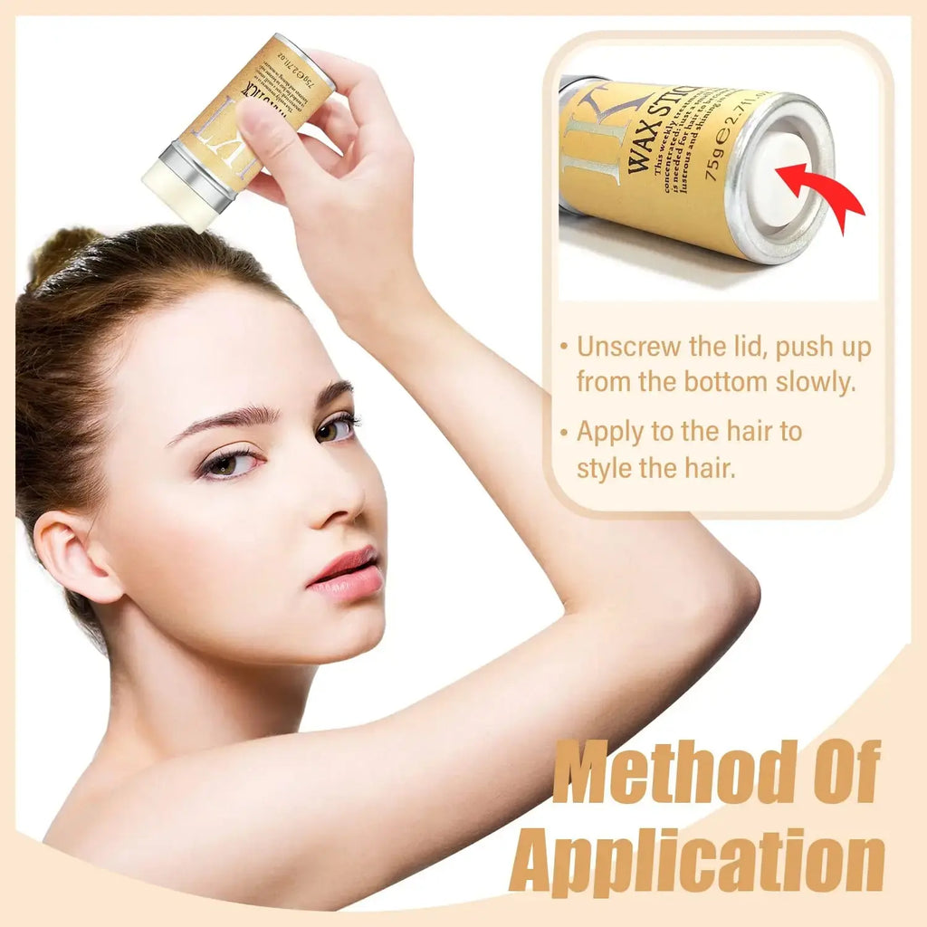 Hair Wax Stick for Wigs, Edge Control Slick Stick Hair Pomade Stick Non-greasy Styling Wax, for Edge Frizz Hair