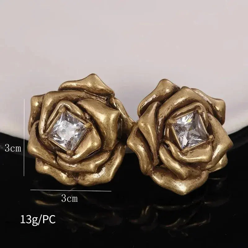 Trendy Jewelry Elegant Temperament Metal Flower Earrings For Women Female Gifts Delicate Design Ear Accessories Hot Selling theelegancejewellery