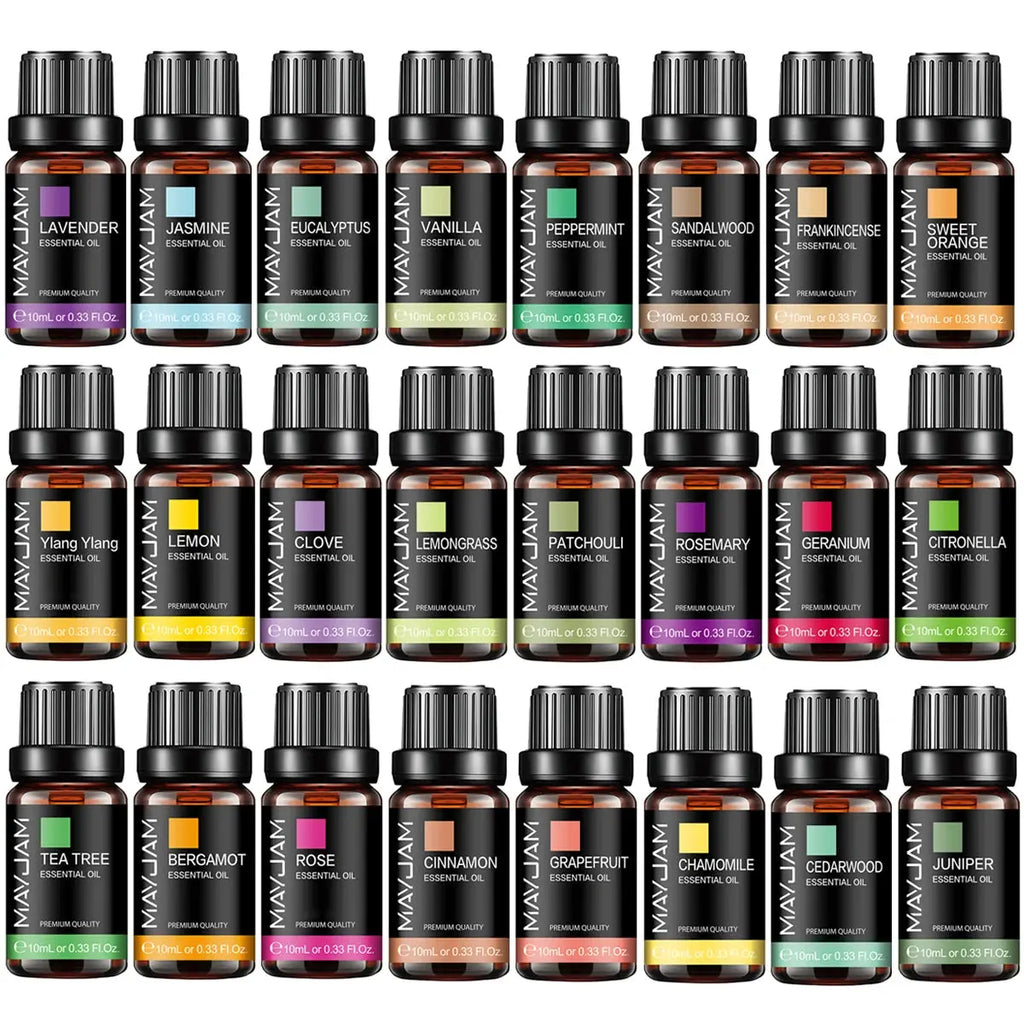 MAYJAM 10ML Essential Oil Lavender Jasmine Eucalyptus Vanilla Sandalwood Bergamot Rosemary Citronella Cinnamon Fragrance Oil theelegancejewellery